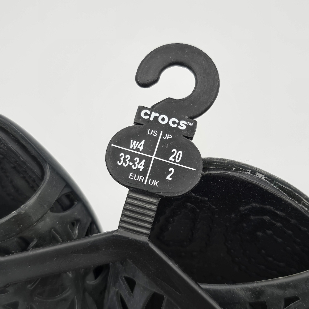 CROCS Isabella Jelly II Flats W4, Black Sandals Womens/Big Girl 4, Brand New! - Picture 10 of 16